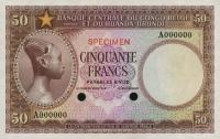 Gallery image for Belgian Congo p27ct: 50 Francs